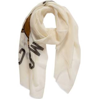 👉 Onesize vrouwen beige Wool scarf Teddy Bear