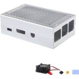 👉 Koelbox aluminium zilver active Shell Grid Voor Raspberry Pi 3 Model B 2/B + met Ventilator