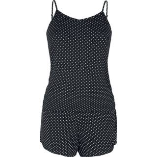 👉 Jumpsuit zwart vrouwen m Rock Rebel by EMP - Gepunkteter 4064854356337