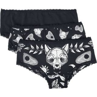 👉 Zwart vrouwen m Gothicana by EMP - Panty-Set mit Mystic Cat & Quija Board Print Pantyset 4064854360556