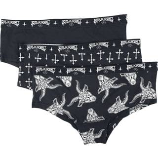 👉 Zwart vrouwen m Black Blood by Gothicana - Panty-Set mit Gothic Motiven Pantyset 4064854361102