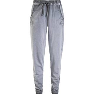 👉 Stoffen broek zwart grijs vrouwen m Black Premium by EMP - Jogginghose mit Waschung und Stickerei broeken 4064854400849