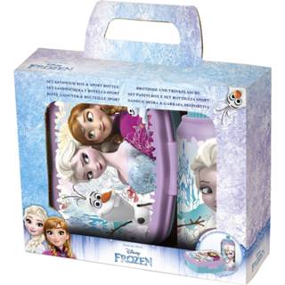 👉 Lunchbox multicolor unisex hoofdmateriaa kunststof Frozen - Pausen-Set 4043891243206