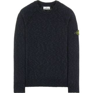 👉 Sweatshirt l male blauw Melange Crewneck