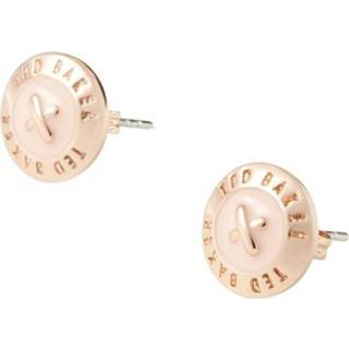 👉 Oorbel onesize vrouwen roze Oorbellen Eisley: Enamel Mini Button Earring