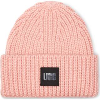 👉 Beanie onesize male roze Chunky Rib