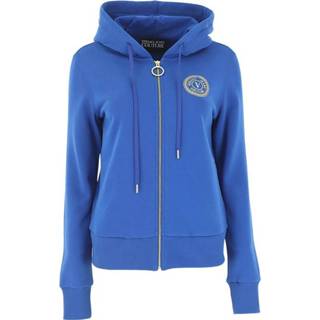 👉 Sweatshirt l vrouwen blauw Sweatshirts 71Dp306 R V-Emblem Foil Cotton Fleece Brushed