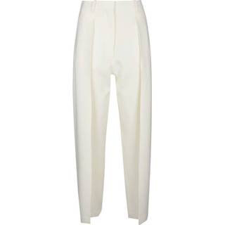 👉 Vrouwen wit Wide LEG Pleated Pants