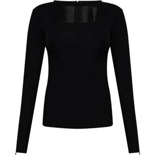 👉 Vrouwen zwart Top with cut-out