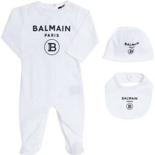 👉 Rompertje unisex wit Romper suit, bib & beanie set