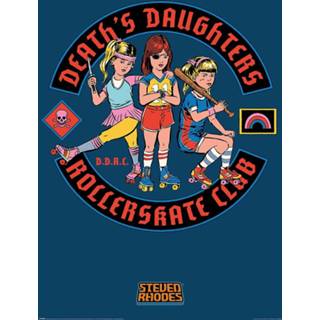 Rollerskates unisex Materiaa Papier meerkleurig Steven Rhodes - Death's Daughters Rollerskate Club Poster 5050574350129