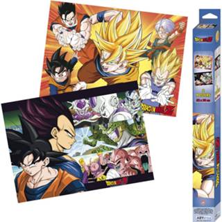 👉 Poster unisex Hoofdmateriaa Papier meerkleurig Dragon Ball - Z Saiyans 2er Set Chibi Design 3665361057505