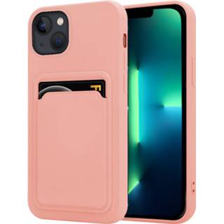 Siliconen hoesje roze ShieldCase iPhone 13 Pro met pasjeshouder (roze) 8720626978386