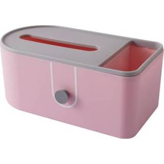 👉 Opbergdoos roze grijs active 2844 Home Desktop Tissue Box (roze + grijs)