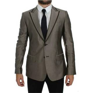 👉 Blazer male grijs Slim Fit Silk Two Button