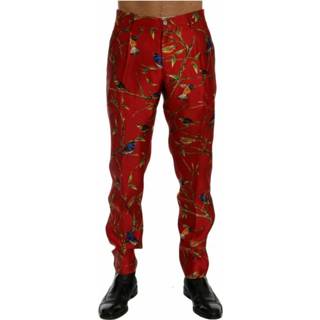 👉 Dress male rood Bird Print Pants