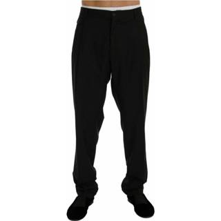 👉 Male zwart Wool Stretch Pants