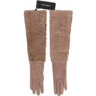 👉 Glove m vrouwen beige Elbow Gloves