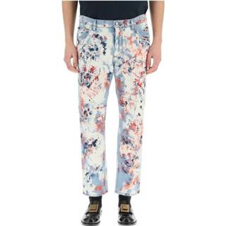 👉 Spijkerbroek male blauw Print jeans