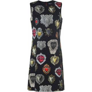 👉 Dress vrouwen zwart Brocade Shift