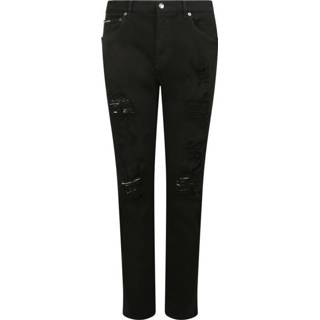 👉 Skinnyjeans male zwart Distressed-effect skinny jeans