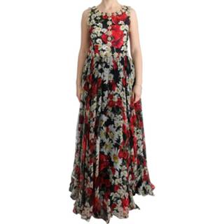 👉 Maxi dres vrouwen rood Floral Crystal Long Dress