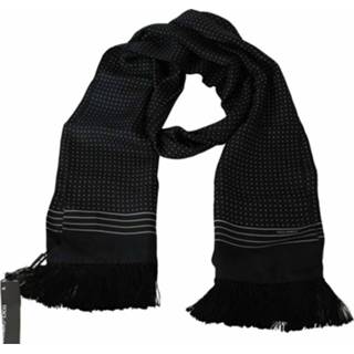 👉 Onesize male zwart Scarf Dotted Neck Wrap Fringes