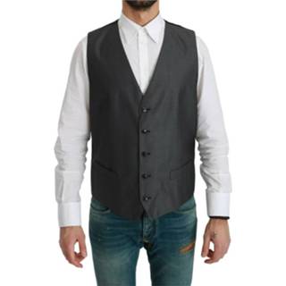 👉 Vest XL male grijs Waistcoat Formal Stretch