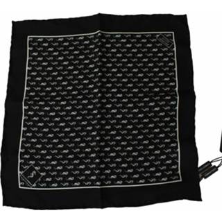 👉 Onesize male zwart Scarf Seahorse Print Silk 8058091866779
