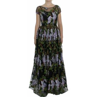 👉 Maxi dres groen vrouwen Floral Embroidered Full Dress