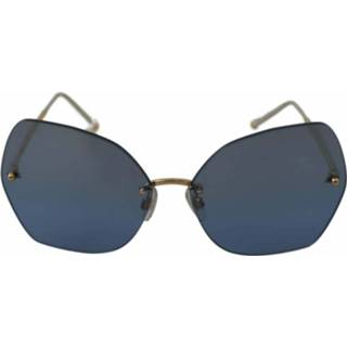 👉 Zonnebril goud onesize vrouwen blauw Mirror Gold Gradient Sunglasses 8053672911060