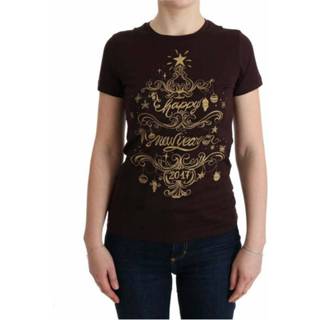 👉 Shirt vrouwen bruin Cotton 2017 Motive T-Shirt