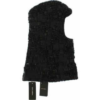 👉 Onesize vrouwen zwart Crystal Glass Sequin Hood Scarf Hat