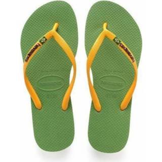 👉 Slippers male groen Slim Brasil Layers CF Flip Flops