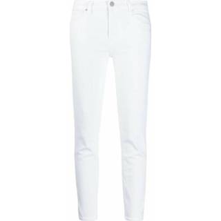 👉 Skinnyjeans vrouwen wit MID Rise Crop Skinny jeans