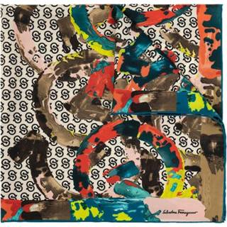 👉 Onesize vrouwen bruin Silk scarf 8057553544064