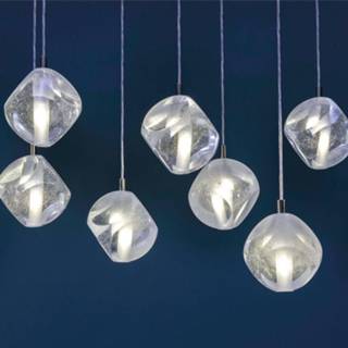 👉 Hanglamp Glace van glas, 5-lamps