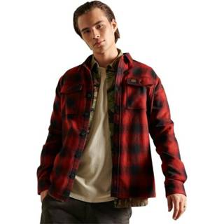 👉 Overshirt l male rood Redwood Check Wool Miller 40 Shirt