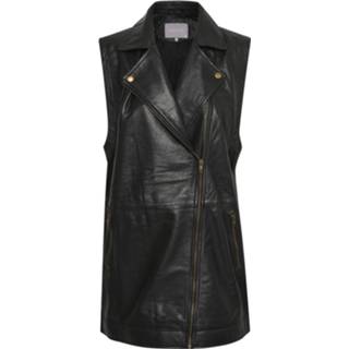 👉 Vest leather vrouwen zwart Ubenja