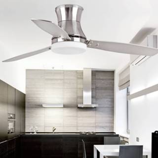 👉 TONSAY plafondventilator in nikkel met verlichting