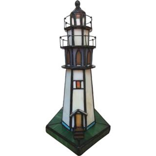 👉 Sfeerlamp bontgekleurd 6006 vuurtoren in Tiffany-stijl