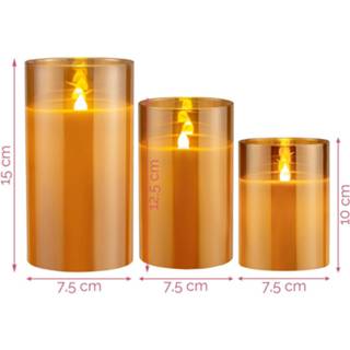 👉 Kaars goud Pauleen Classy Golden Candle LED 3 per set