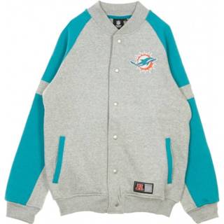 👉 Sweatshirt m male grijs College NFL Jeiter Fleece Letterman Jacket Miadol