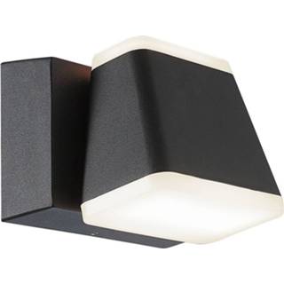 👉 Buitenwandlamp donkergrijs LED Atlas, zwenkbaar, hoekig