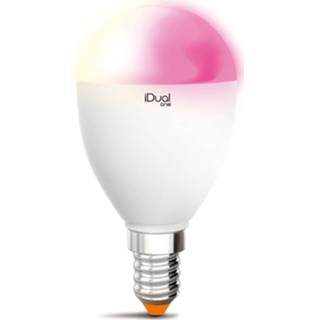 👉 Kaarslamp wit IDual One LED E14 5,3W 400lm RGBW