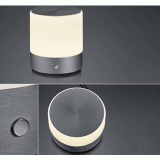 👉 Tafellamp antraciet mat geëloxeerd BANKAMP Button LED h. 18,5cm