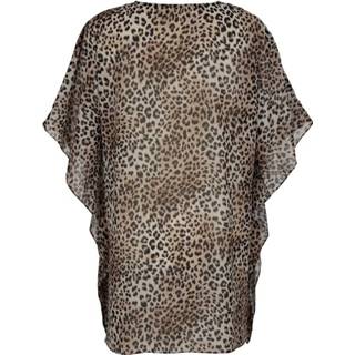 👉 Animalprint soepelvallend materiaal beige kunstvezels vrouwen Kaftan MIAMODA 4055707925992