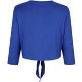 👉 Vest effen viscose shirt te dragen Royal Blue vrouwen blauw Vestje MIAMODA 4055707918659