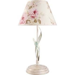 👉 Tafellamp wit Sara met bloemenmotief-kap