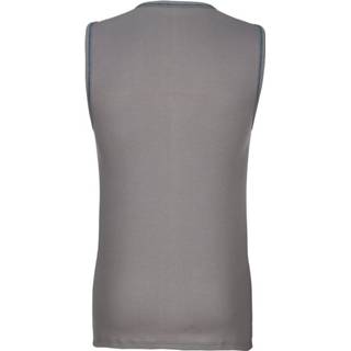 👉 Mouwloos t-shirt mannen katoen effen onderhoudsarm materiaal grijs Mouwloze shirts per 2 stuks G Gregory Grijs/Petrol 4055707858474